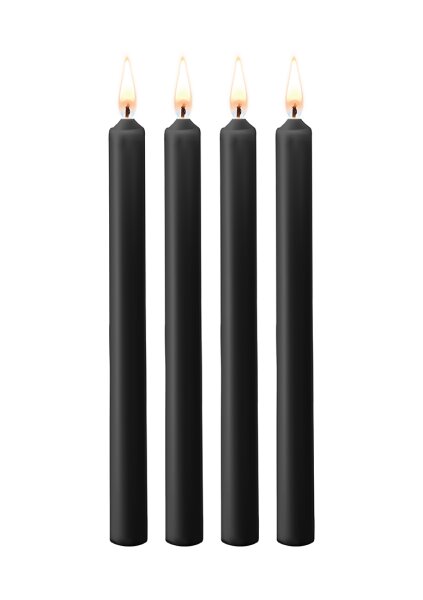 Shots large teasing wax candles 4 pieces black