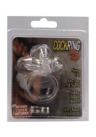 Vibrating Rabbit Cockring Transparent