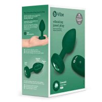 B-Vibe Vibrating Jewel Plug M/L Emerald