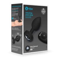B-Vibe Vibrating Jewel Plug M/L Black Diamond