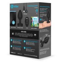 B-Vibe Vibrating Jewel Plug M/L Black Diamond