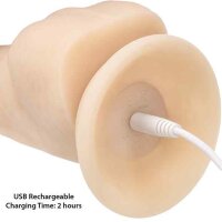 Naked Addiction Rotating & Vibrating Dong 8 Inch Vanilla