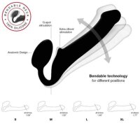 Strap-On-Me Semi-Realistic Bendable Strap-On Black L