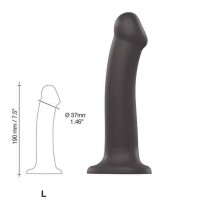 Strap-On-Me Semi-Realistic Dual Density Bendable Dildo Black L