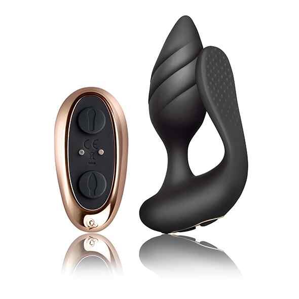 Rocks Off Cocktail Dual Motored Couples Toy Black